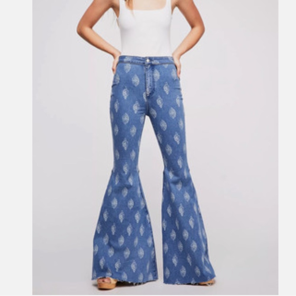 Free People | Blue Flared Women Jeans